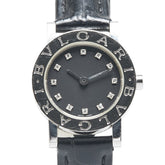 ブルガリ ブルガリブルガリ 腕時計 BB23SL クオーツ ブラック文字盤 レザー ステンレススチール メンズ BVLGARI 【中古】